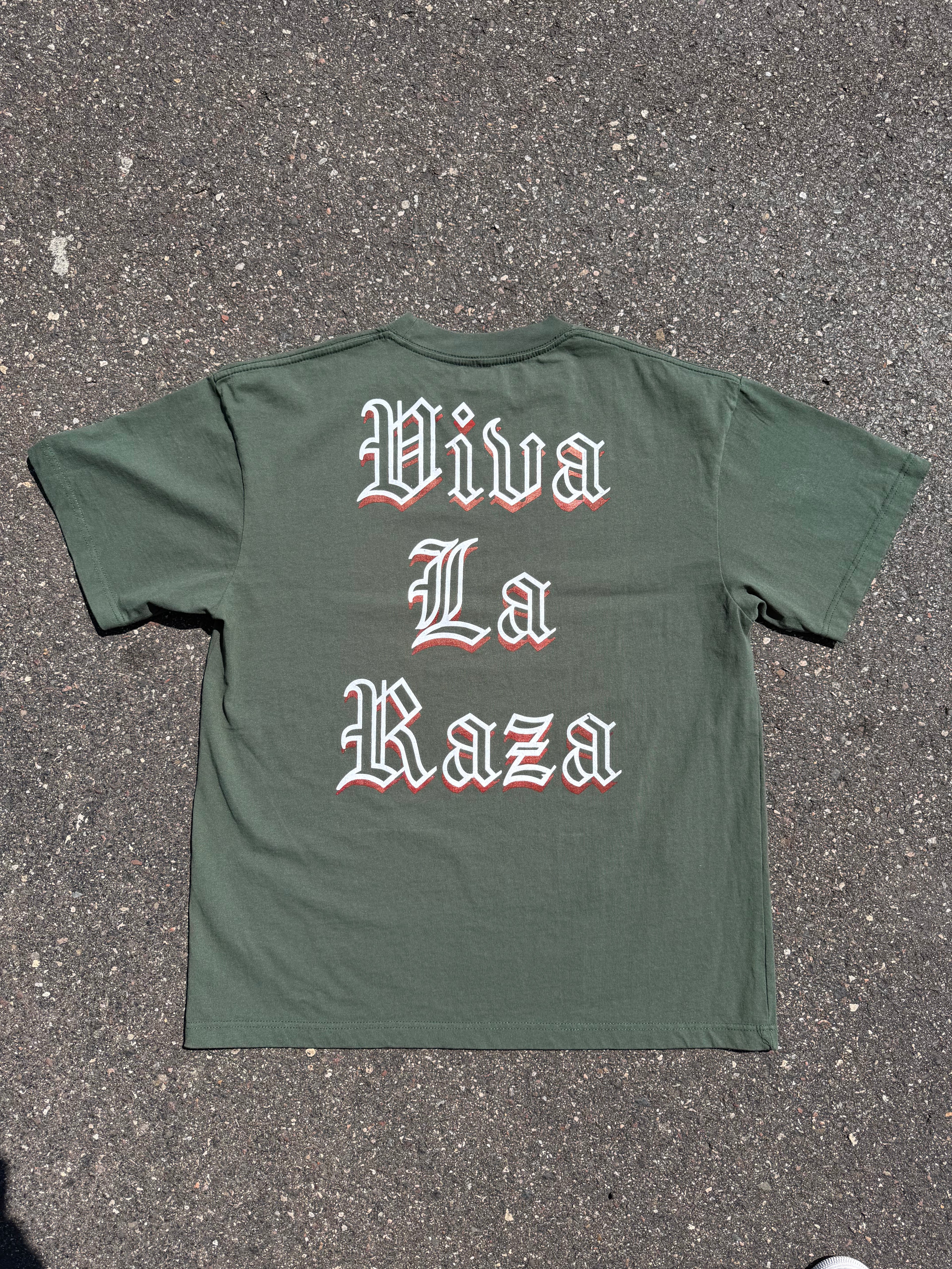 Viva La Raza Tee Olive Green